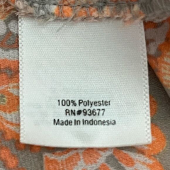 a.n.a. Orange And Brown Paisley Boho Top   Size XL - Picture 4 of 5